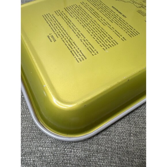 Vintage 1987 Westward Ho! Metal Serving Tray By Leslie Cope - Picture 7 of 11